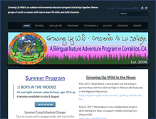 Tablet Screenshot of growingupwild.org